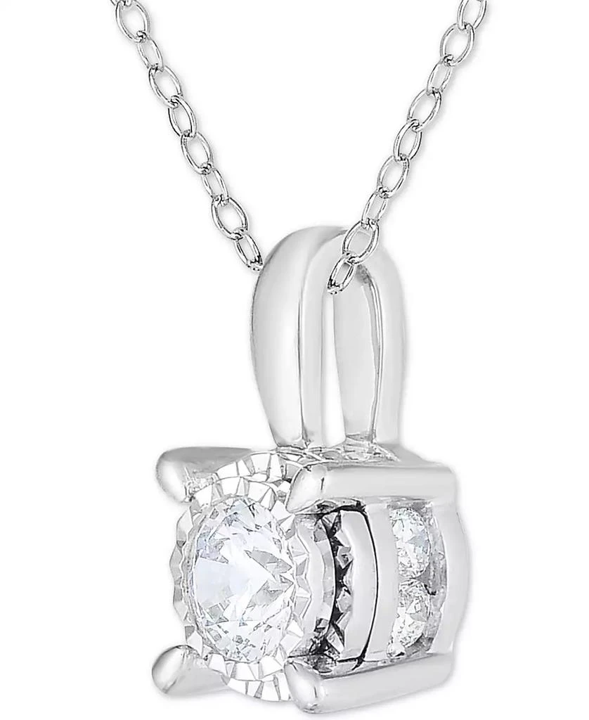 商品TruMiracle|TruMiracle® Diamond Solitaire 18" Pendant Necklace (3/4 ct. t.w.) in 14k White Gold,价格¥20782,第3张图片详细描述