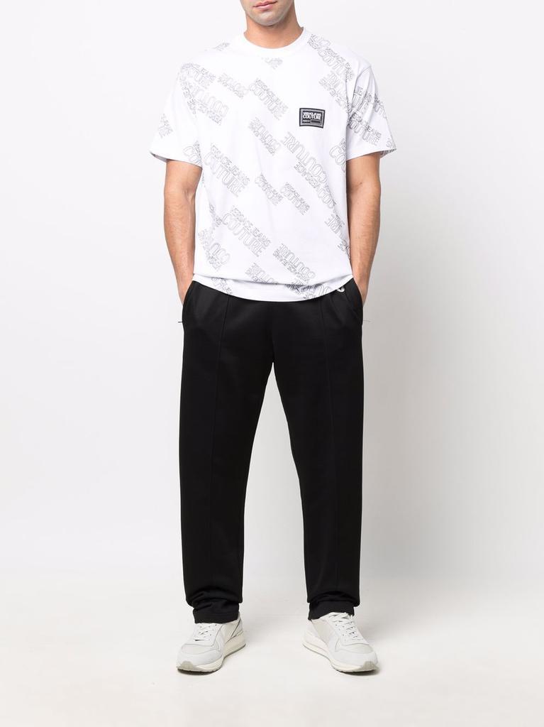 商品Versace|VERSACE JEANS COUTURE - Logo Print Cotton T-shirt,价格¥763,第5张图片详细描述