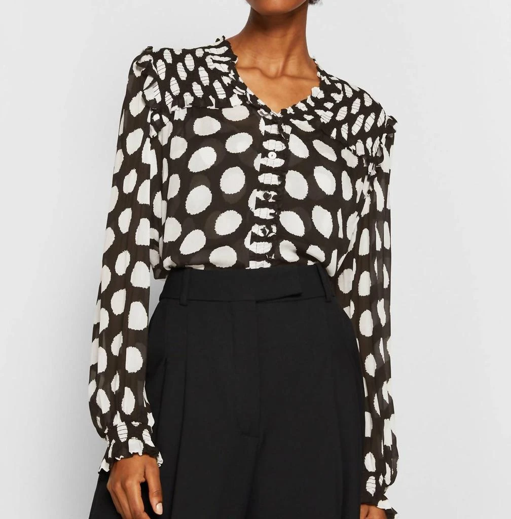 商品Diane von Furstenberg|Gian Carlo Top In Black Dot,价格¥1970,第5张图片详细描述