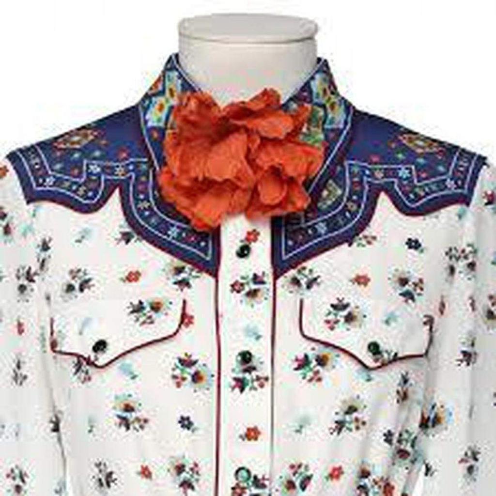 商品Gucci|Gypsy Print Silk Cocktail Dress,价格¥11706,第6张图片详细描述