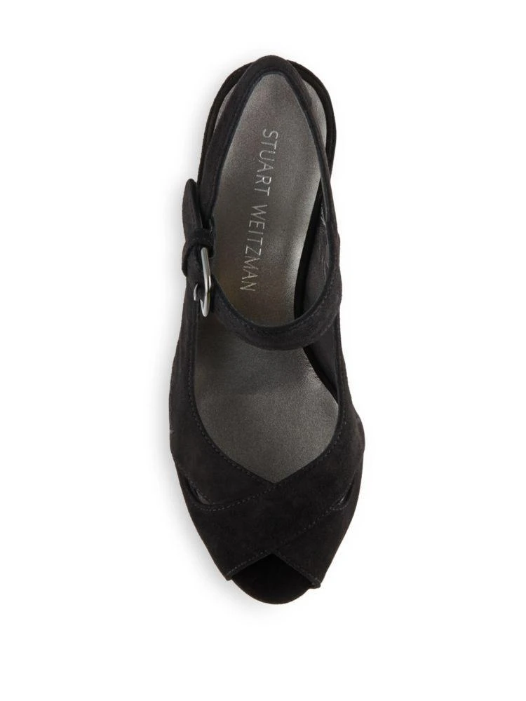 商品Stuart Weitzman|Carefree Suede Wedge Sandals,价格¥944,第4张图片详细描述