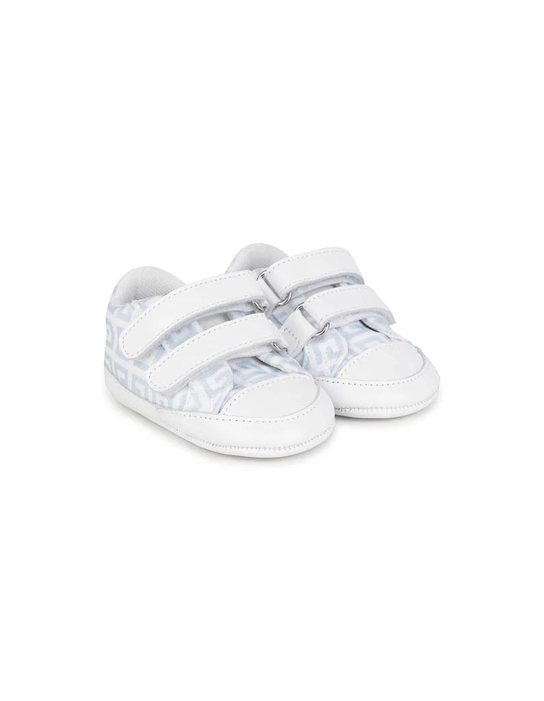 商品Givenchy|Givenchy White And Light Blue 4g Patterned Sneakers,价格¥1301,第1张图片