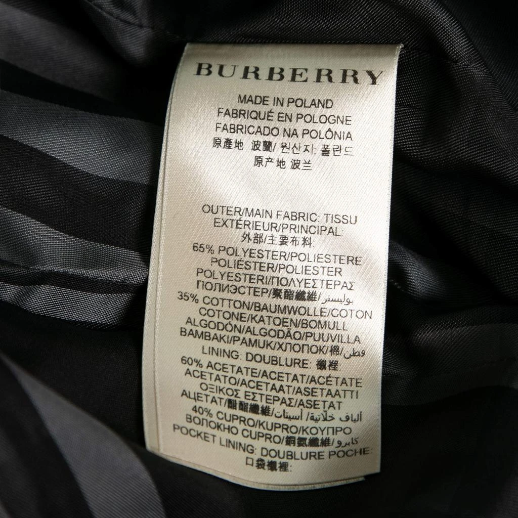 Burberry Black Gabardine Double Breasted Belted Short Trench Coat XS 商品