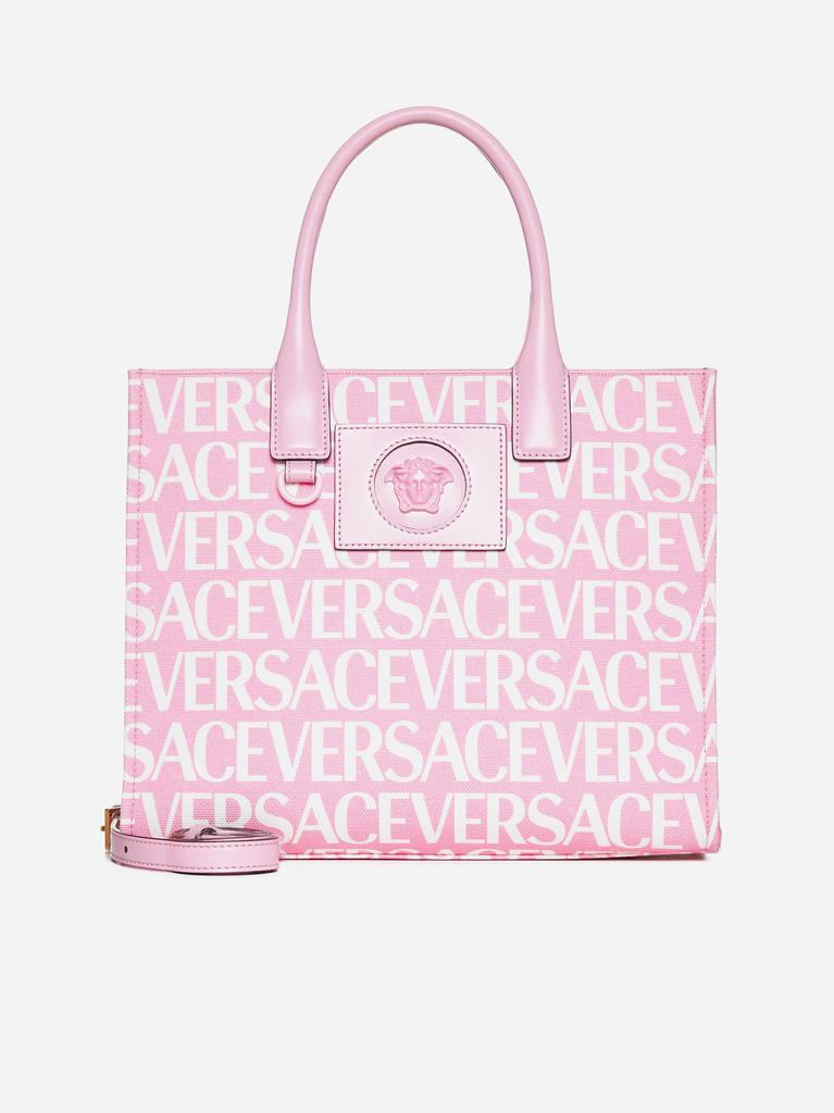 All-over logo print canvas tote bag商品第1张图片规格展示