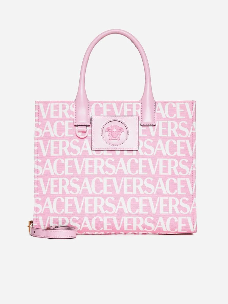 商品Versace|All-over logo print canvas tote bag,价格¥7057,第1张图片