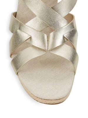 商品Cole Haan|Metallic Strappy Espadrille Wedge Sandals,价格¥513,第5张图片详细描述