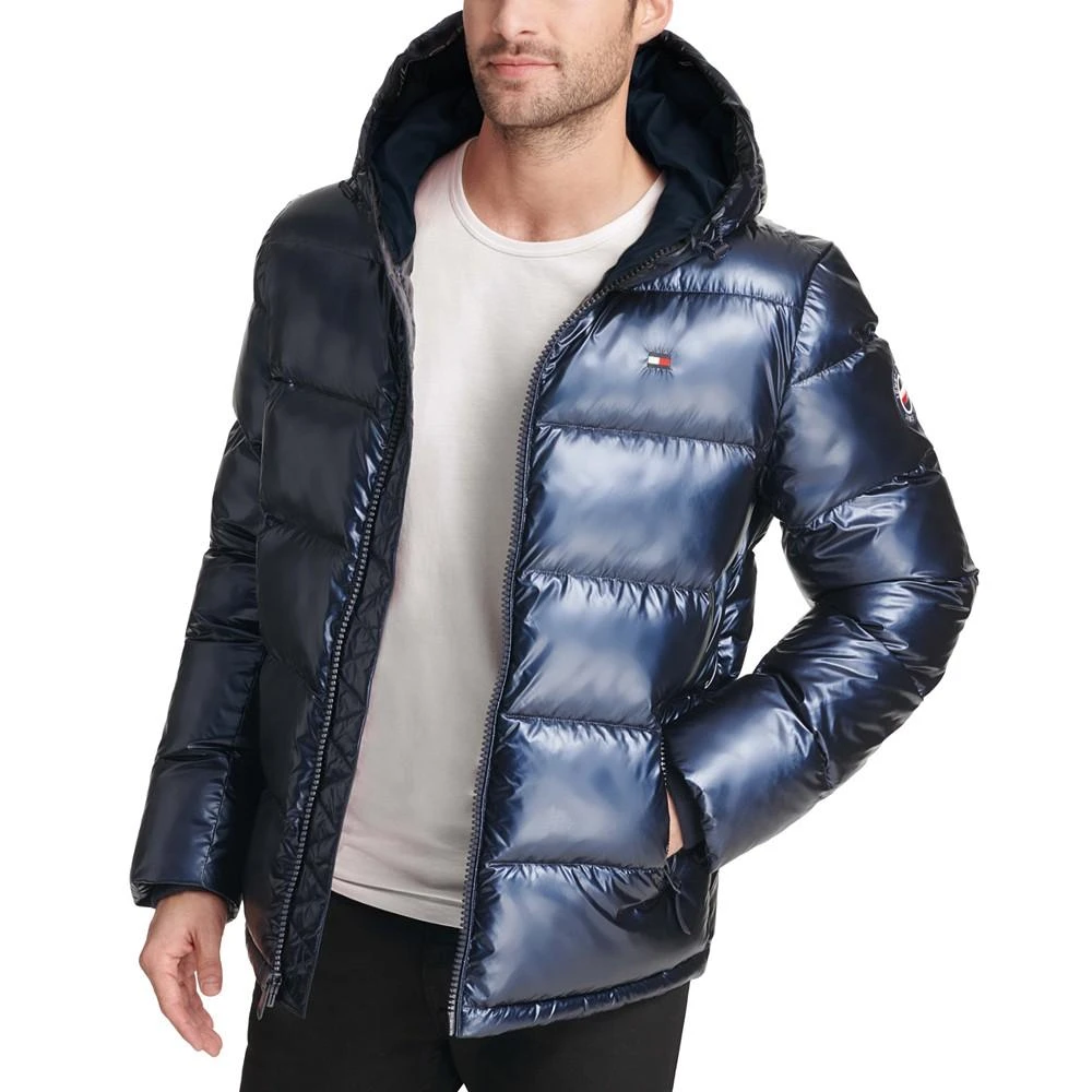 Tommy Hilfiger Men's Pearlized Performance Hooded Puffer Coat 1