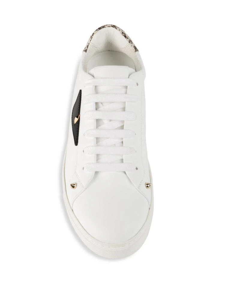 商品Fendi|Fendi - Textured Leather Sneakers,价格¥3425,第4张图片详细描述