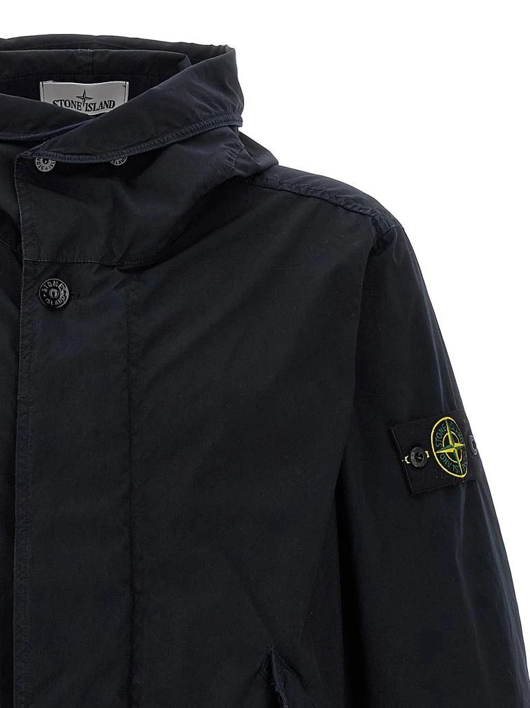 商品Stone Island|Light Compact Touch Poly-Tc Casual Jackets And Parka Blue,价格¥6249,第3张图片详细描述