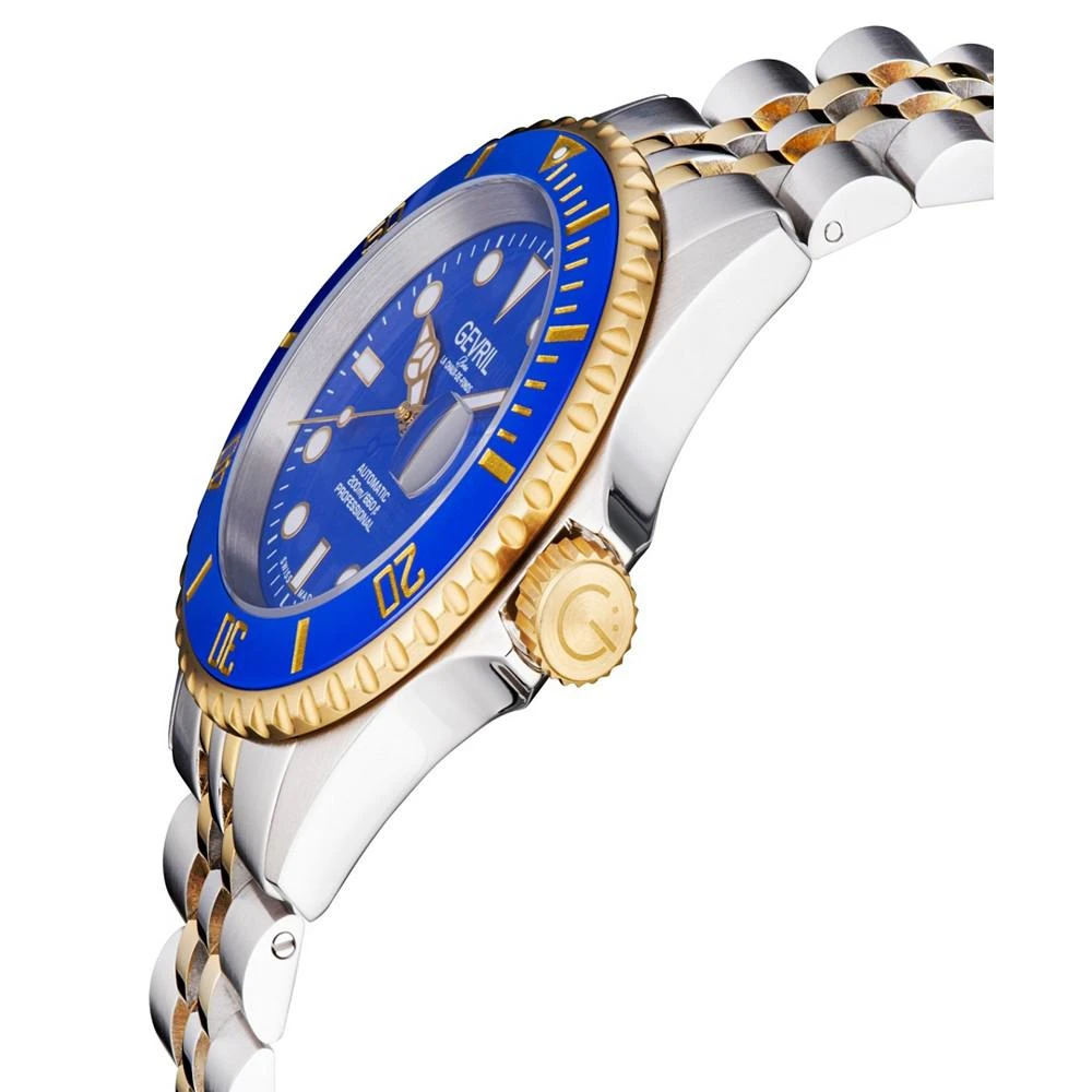 商品Gevril|Men's Wall Street Swiss Automatic Two-Tone Stainless Steel Bracelet Watch 43mm,价格¥12901,第2张图片详细描述