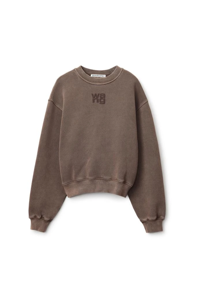 商品Alexander Wang|PUFF LOGO SWEATSHIRT IN STRUCTURED TERRY,价格¥1377,第1张图片
