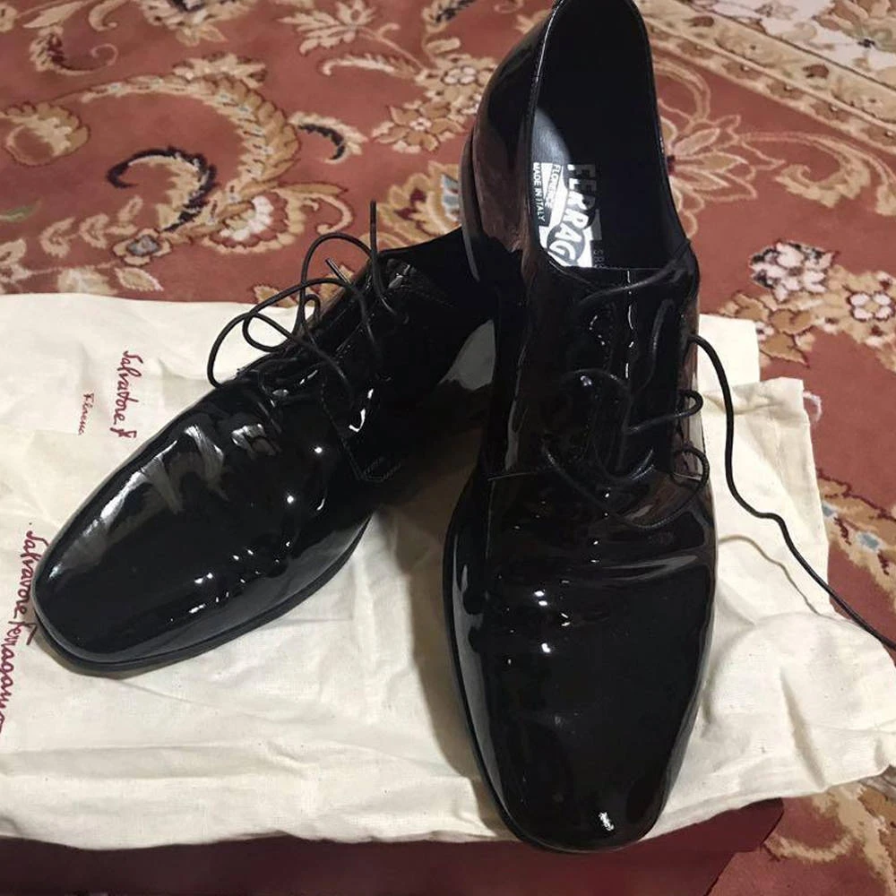 SALVATORE FERRAGAMO 男士漆皮小牛皮商务鞋 0585657 商品