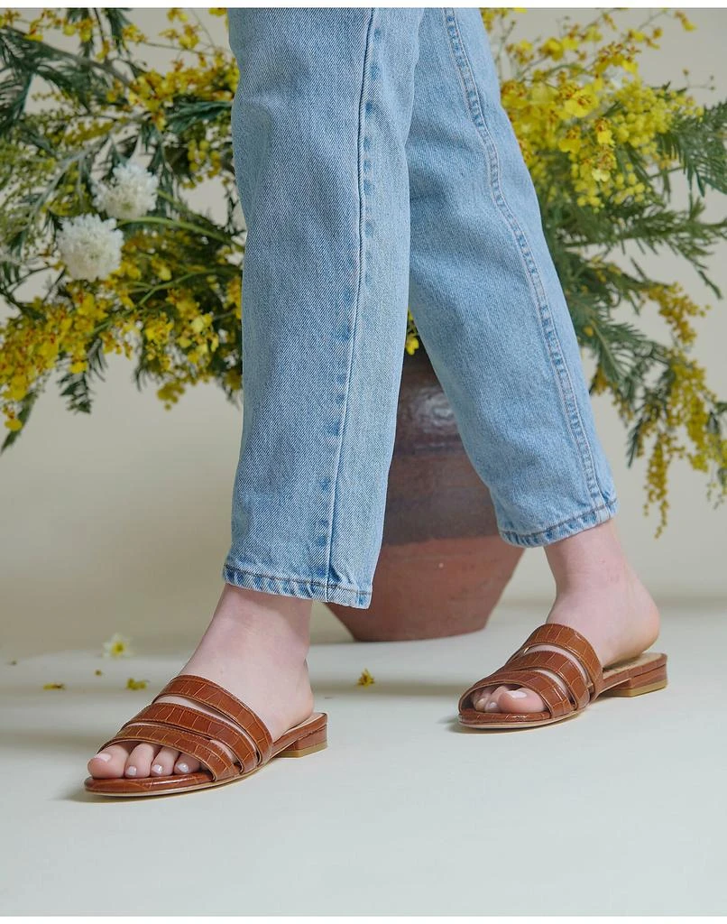 商品Madewell|Ma'am Shoes Croc Embossed Leather CJ Slide Sandals,价格¥2021,第4张图片详细描述