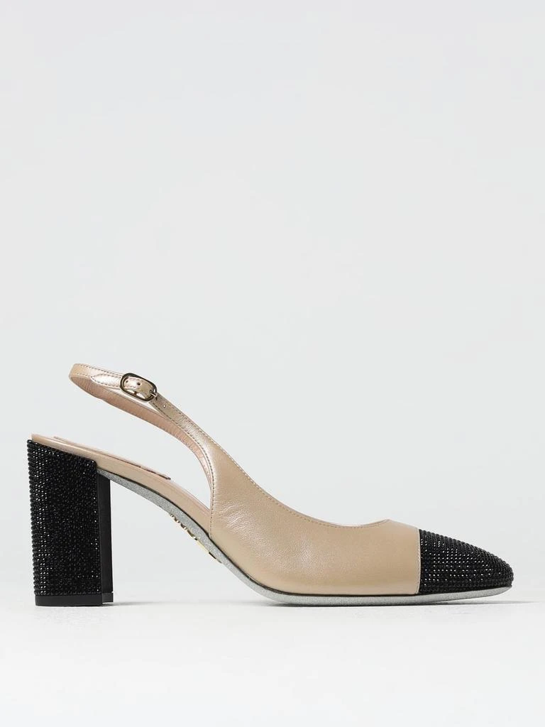 商品Rene Caovilla|Rene Caovilla slingbacks in leather and rhinestones,价格¥9359,第1张图片