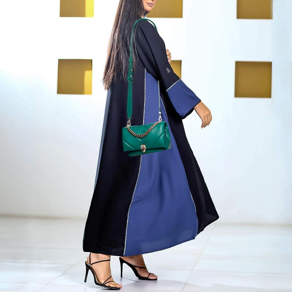 商品[二手商品] BVLGARI|Bvlgari Green Quilted Leather Small Serpenti Cabochon Crossbody Bag,价格¥16348,第2张图片详细描述