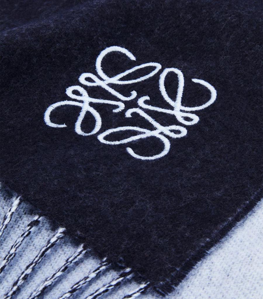 商品Loewe|Cashmere-Wool Two-Tone Anagram Scarf,价格¥1861,第4张图片详细描述