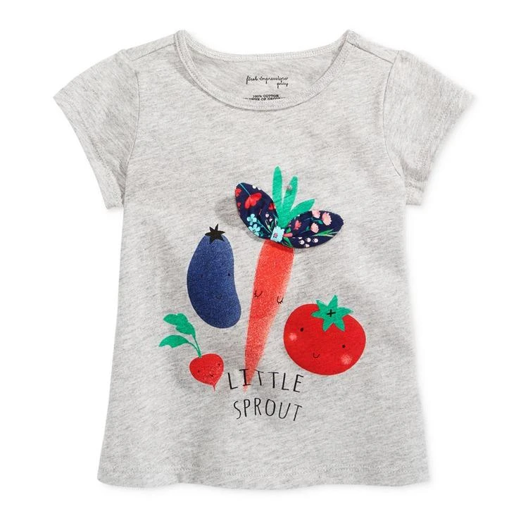 商品First Impressions|女婴Graphic-Print Cotton T-Shirt, Baby Girls (0-24 months), Only at Macy's,价格¥28,第1张图片