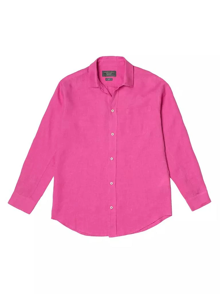 商品Desmond & Dempsey|Linen Button-Front Lounge Shirt,价格¥1339,第1张图片