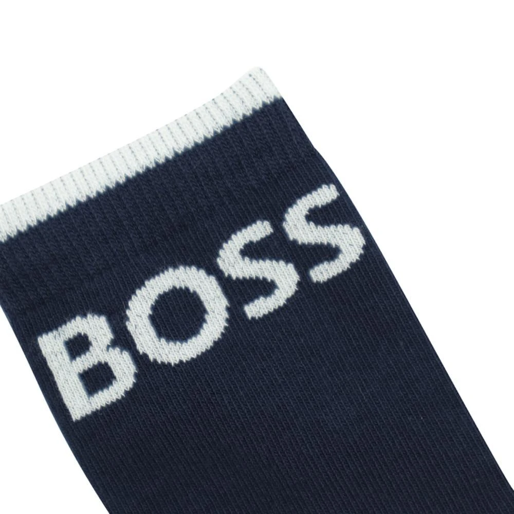 商品Hugo Boss|2 Pack Navy & White Logo Socks,价格¥94,第5张图片详细描述