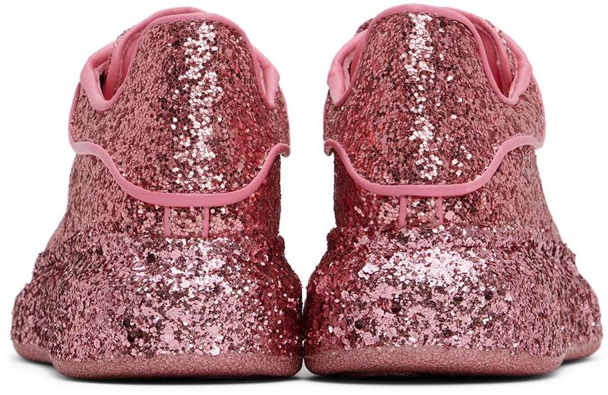 商品Alexander McQueen|Kids Pink All Over Glitter Sneakers,价格¥2169,第2张图片详细描述