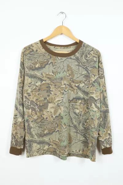 Vintage Long Sleeve Camo Tee 010商品第1张图片规格展示