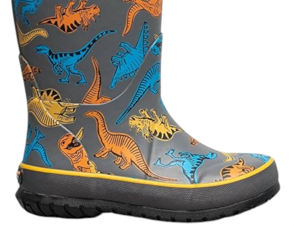 商品Bogs|Boy's Dino Rain Boots In Gray,价格¥406,第2张图片详细描述