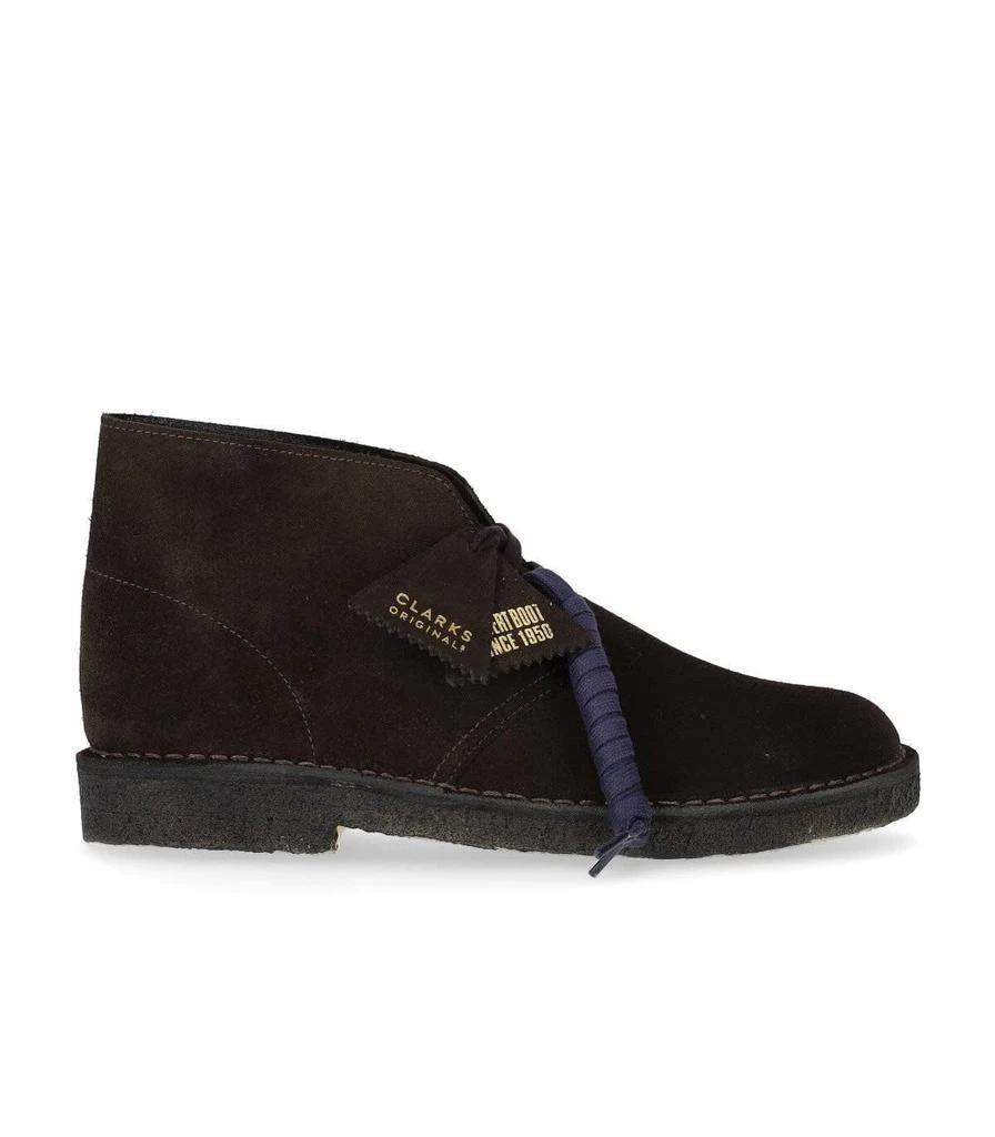 商品Clarks|Clarks Dark Brown Suède Desert Boot,价格¥1457,第1张图片