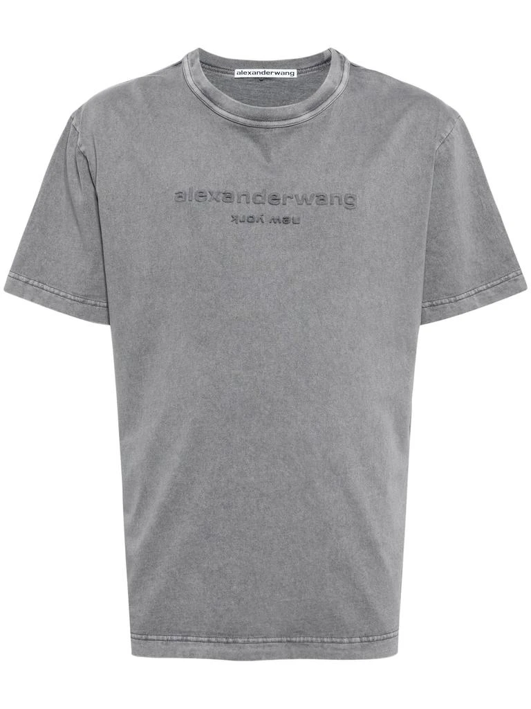 ALEXANDER WANG Women Embossed Logo  Bi-Color Acid Tee 商品