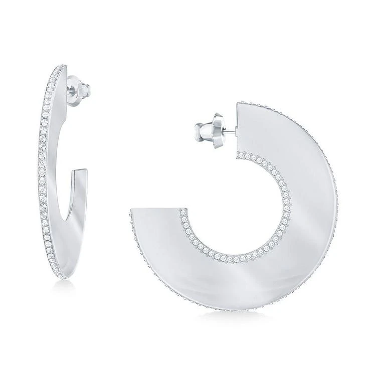 商品Swarovski|Gelane Wide Pavé Half Hoop Earrings,价格¥966,第3张图片详细描述