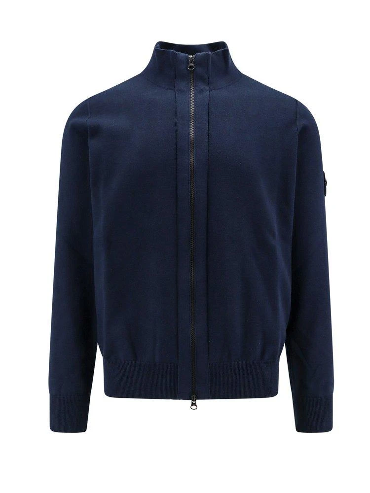 商品Stone Island|Stone Island Logo Patch Zipped Sweatshirt,价格¥2589,第1张图片