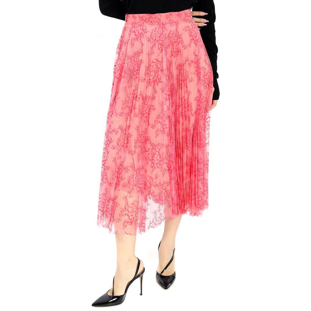 商品Burberry|Ladies Formal Apricot Pleat Long Skirts,价格¥8193,第1张图片