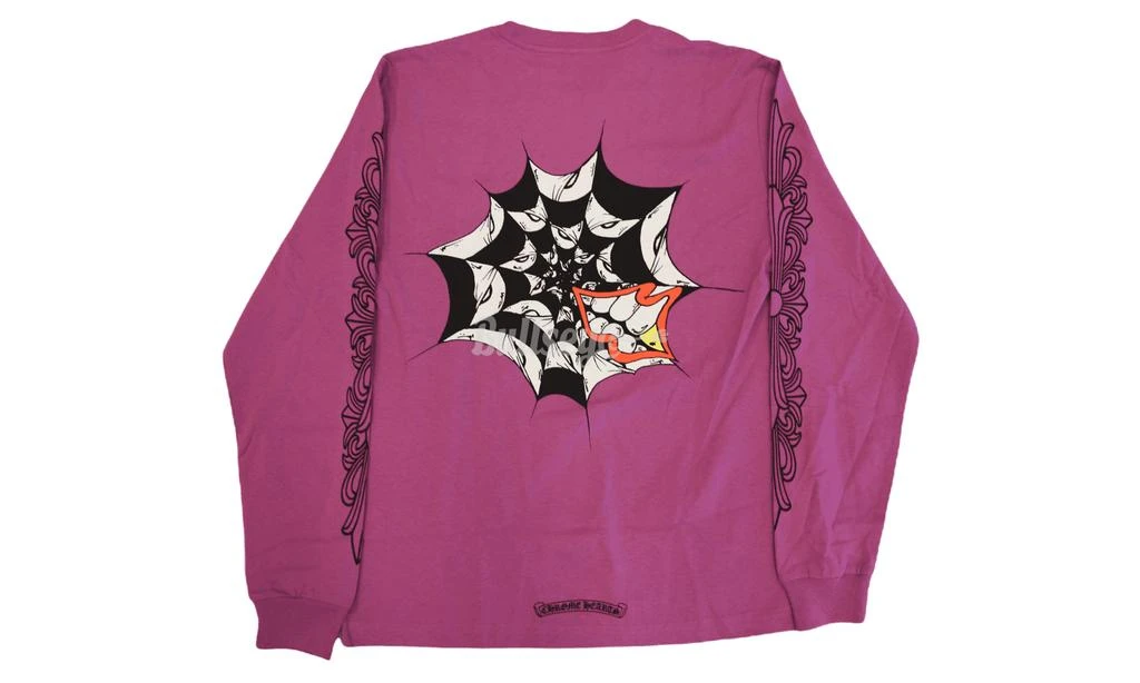 商品Chrome Hearts|Chrome Hearts Matty Boy Spider Web Purple Longsleeve T-Shirt,价格¥4696,第2张图片详细描述