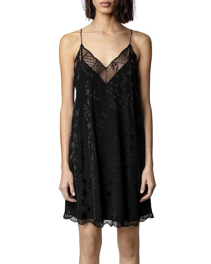 商品Zadig&Voltaire|Ristyz Star Jacquard Silk Slip Dress,价格¥2234,第1张图片