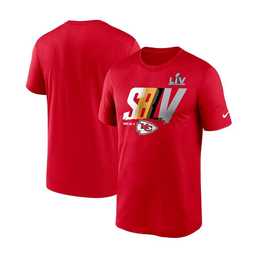 商品NIKE|Men's Red Kansas City Chiefs Super Bowl LV Bound Lockup Logo T-shirt,价格¥227,第1张图片