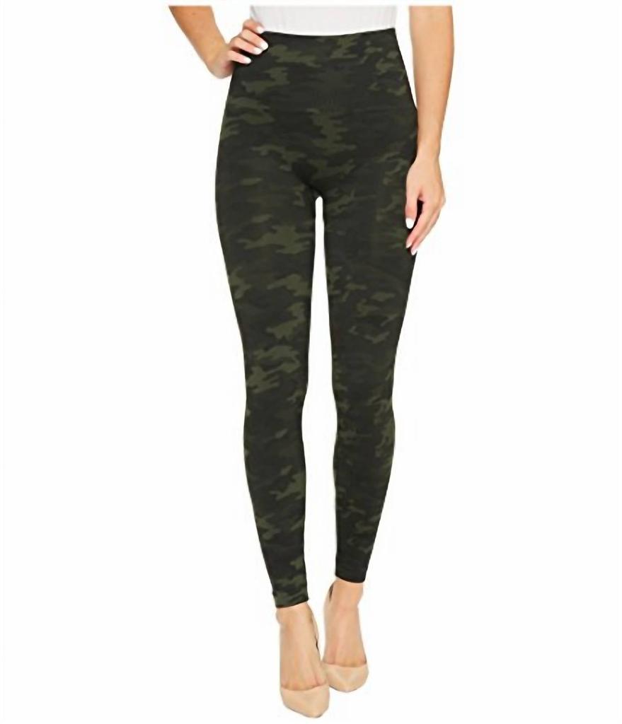 Seamless Camo Leggings In Green Camo商品第1张图片规格展示