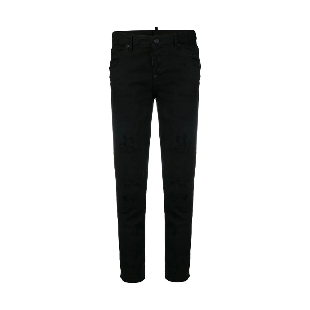 商品[国内直发] DSQUARED2|Dsquared2 D二次方 黑色牛仔布女装牛仔褲 S72LB0143-S39781-900,价格¥2640,第1张图片