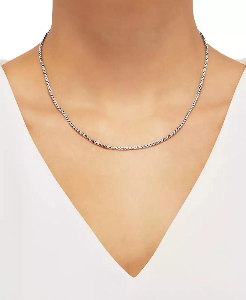 商品Giani Bernini|Rounded Box Link 18" Chain Necklace in Sterling Silver or 18k Gold-Plated Over Sterling Silver,价格¥1374,第2张图片详细描述