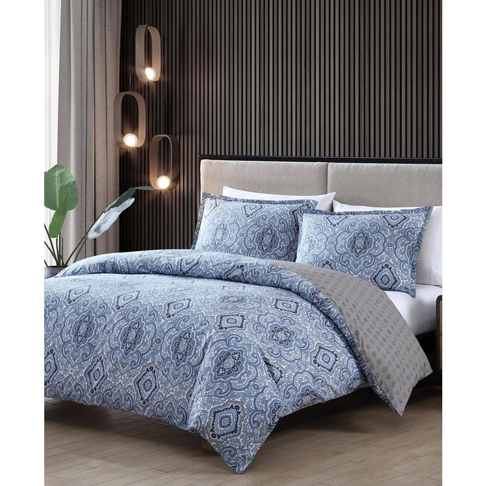 商品City Scene|Milan Cotton Reversible 3 Piece Comforter Set,价格¥1131,第1张图片