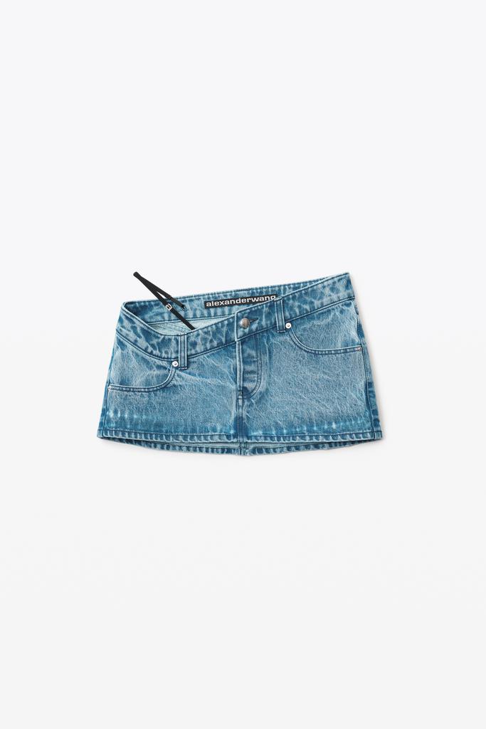 DIAMANTE A CHARM MINI SKIRT IN DENIM商品第3张图片规格展示