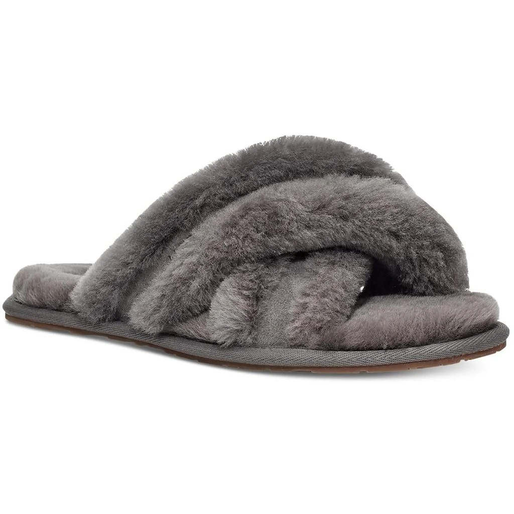 商品UGG|Ugg Scuffita Women's Sheepskin Criss-Cross Fluffy Slide Slippers,价格¥359,第3张图片详细描述