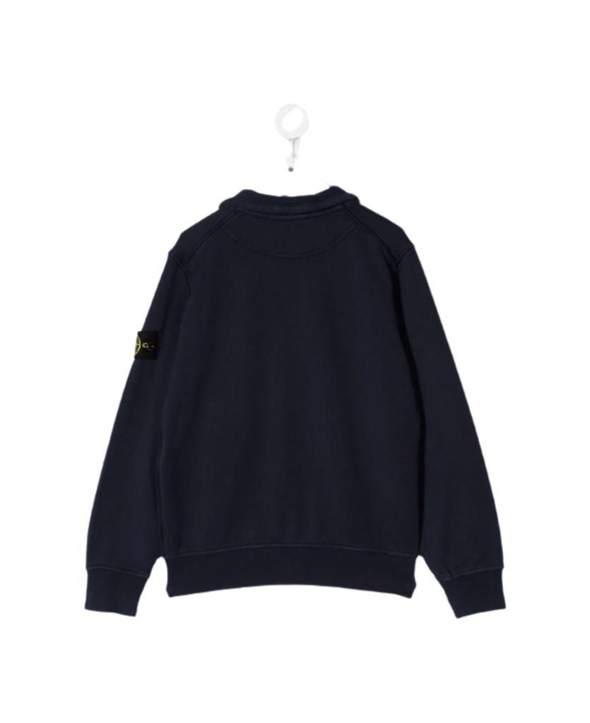 Blue Cotton Hoodie With Logo商品第2张图片规格展示