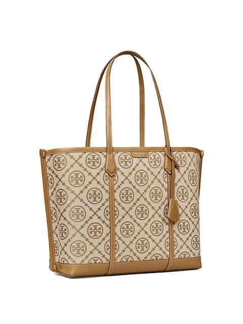 商品Tory Burch| Tory Burch Perry T系列 老花满印大容量托特手提包棕色,价格¥3364,第3张图片详细描述