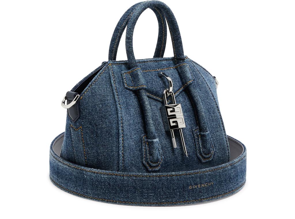 Antigona Toy Lock bag in washed denim – On Sale Now with Up Antigona Toy Lock bag in washed denim – On Sale Now with Up