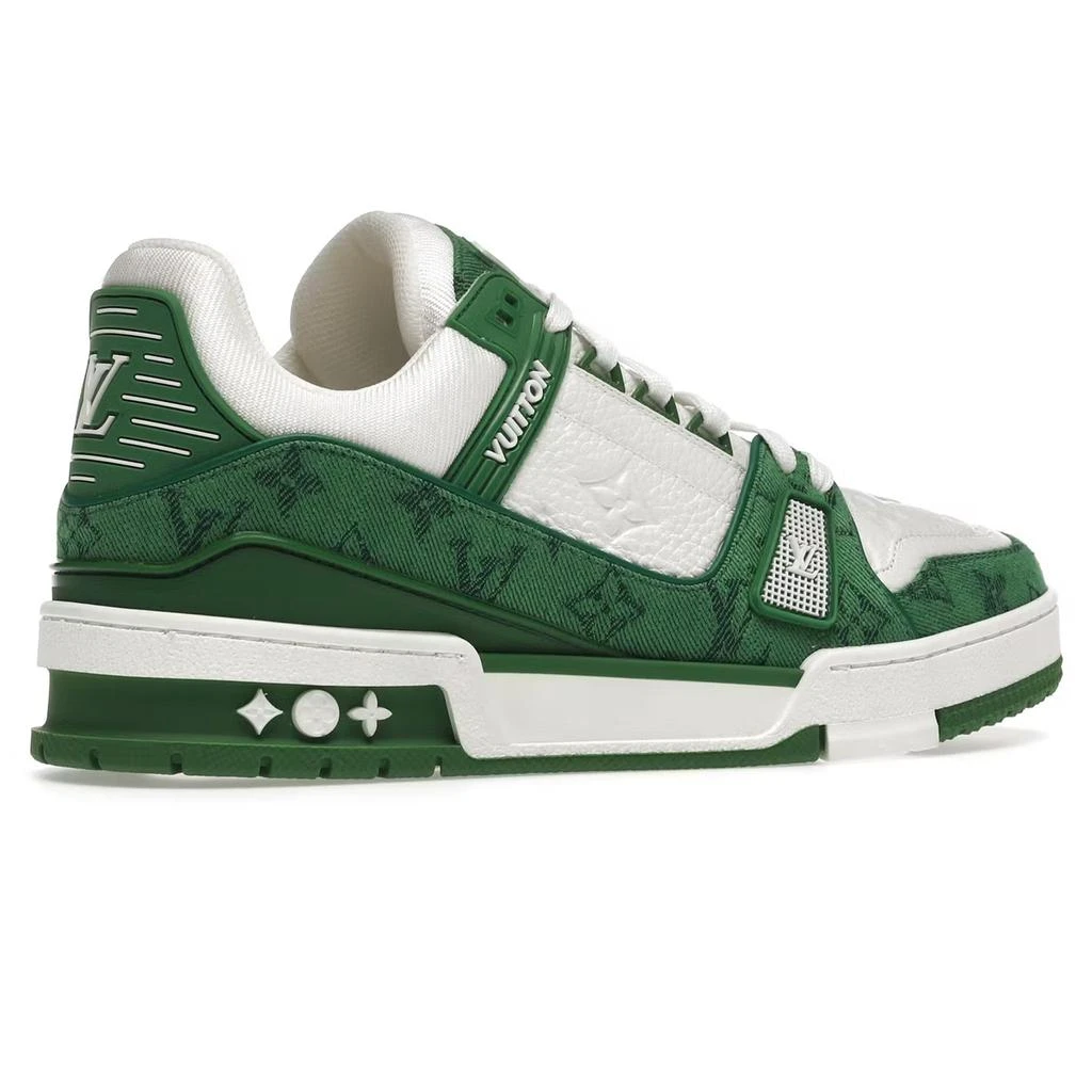 商品Louis Vuitton|Louis Vuitton LV Monogram Green Denim Sneaker,价格¥15677,第3张图片详细描述