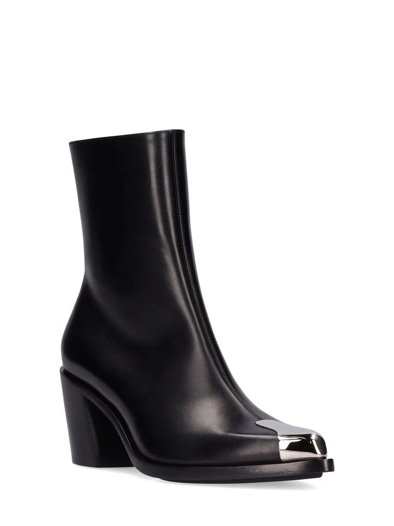 商品Alexander McQueen|70mm Punk Leather Cowboy Boots,价格¥8724,第2张图片详细描述