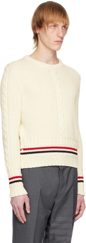 商品Thom Browne|Off-White Stripe Sweater,价格¥2709,第2张图片详细描述