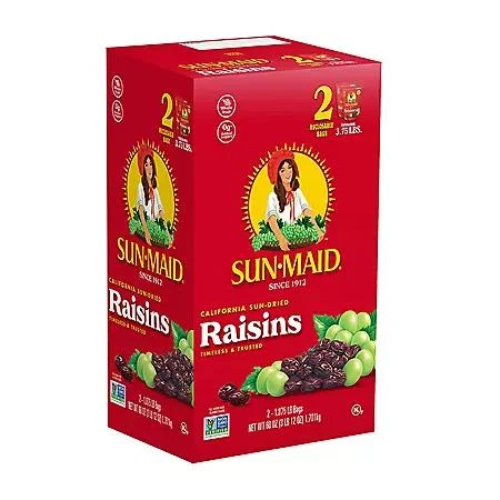 商品Sun-Maid|Sun-Maid California Sun-Dried Raisins, 30 oz., 2 pk.,价格¥81,第1张图片