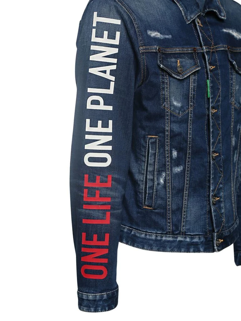 商品DSQUARED2|Smiley Dan Stretch Cotton Denim Jacket,价格¥8321,第5张图片详细描述