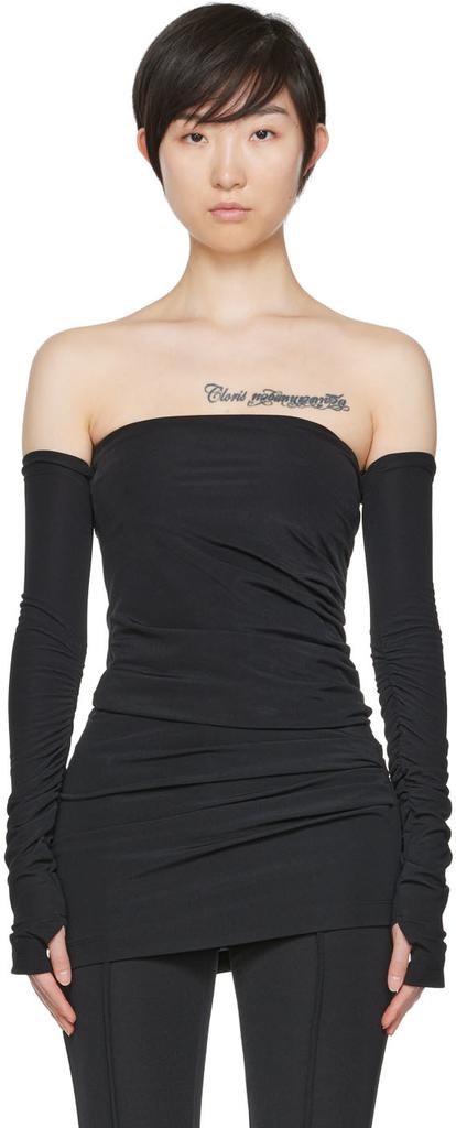SSENSE Exclusive Black Twist Long Sleeve T-Shirt商品第1张图片规格展示