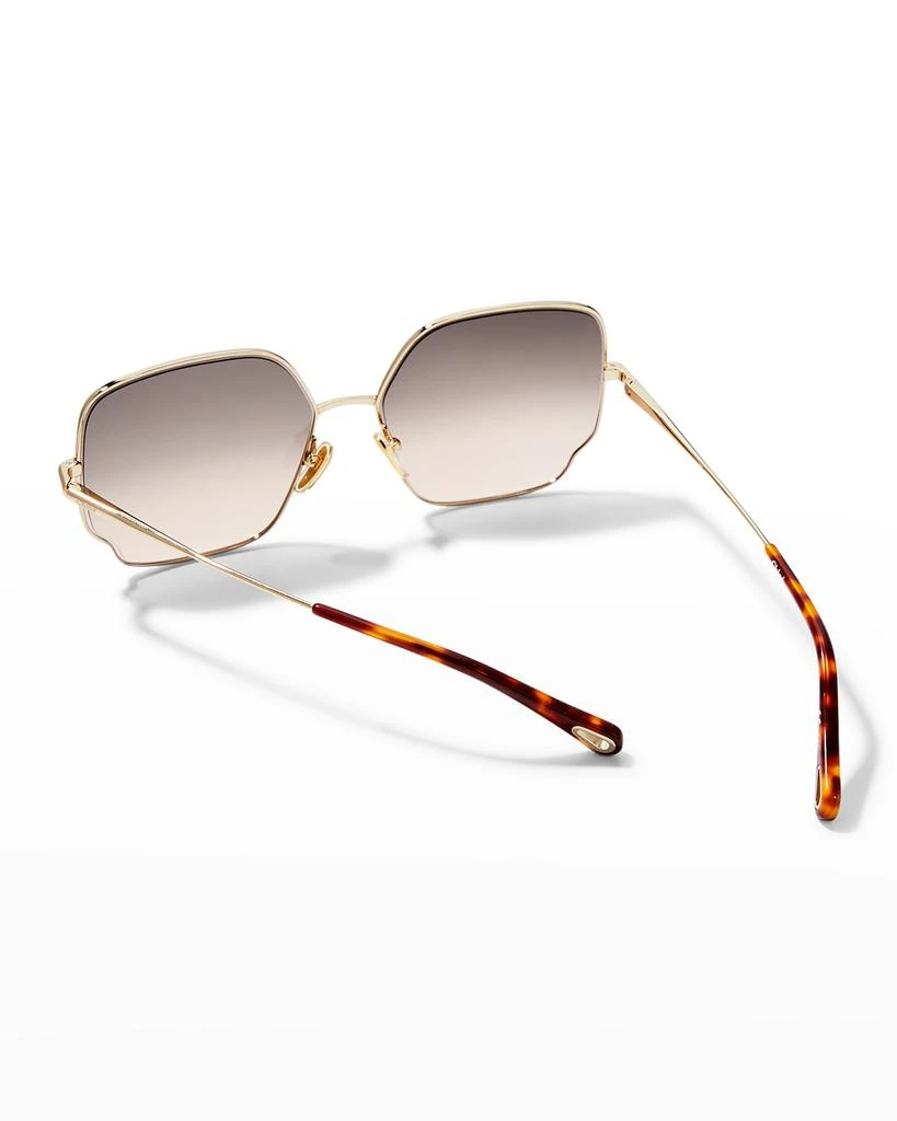 商品Chloé|Oversized Geo Rectangle Metal Sunglasses,价格¥3010,第2张图片详细描述